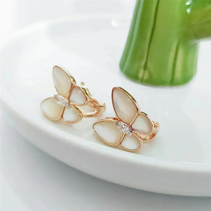 [Noble Aura jewelry]BUTTERFLY MOP DIAMOND EARRINGS