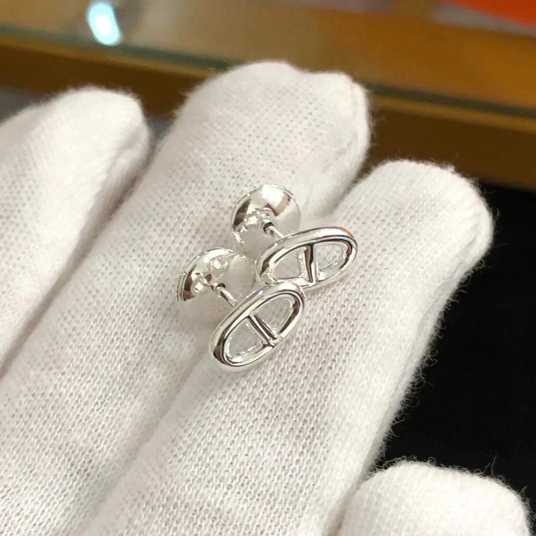 [Noble Aura jewelry]CHAINE SMALL EARRINGS GOLD AND SILVER