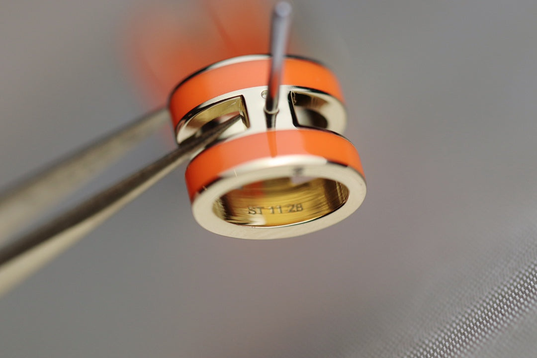 [Noble Aura jewelry]MINI POP H EARRINGS ORANGE