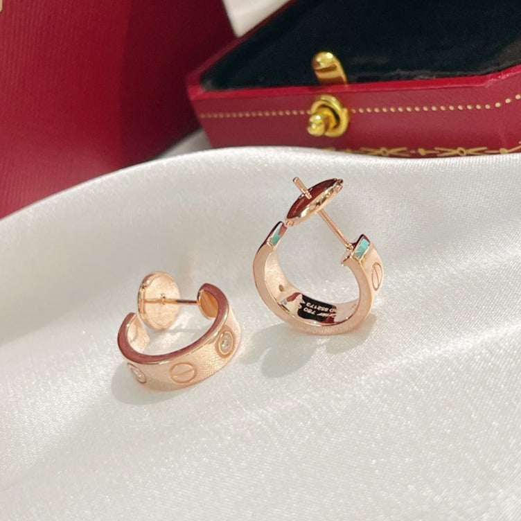 [Noble Aura jewelry]LOVE EARRINGS 5.7MM 2 DIAMONDS
