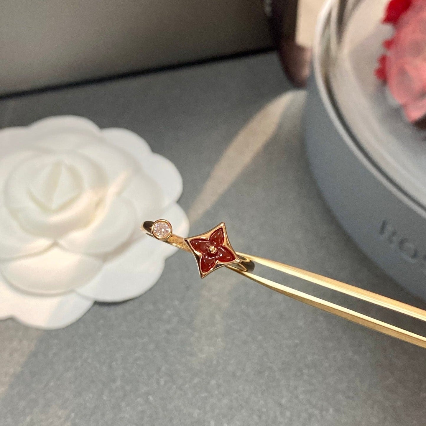 [Noble Aura jewelry]STAR 1 DIAMOND OPEN RING