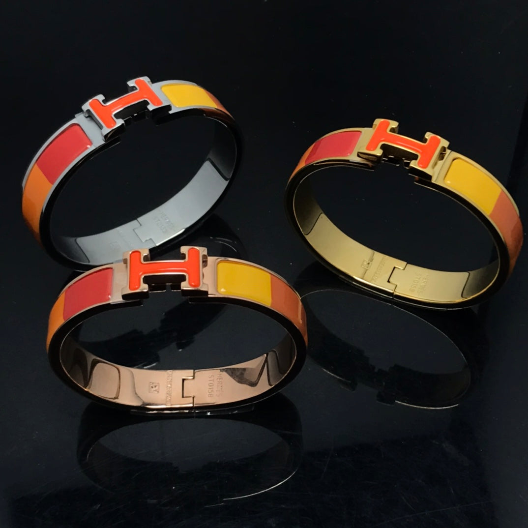 [Noble Aura jewelry]H BRACELET ORANGE RAINBOW CERAMIC