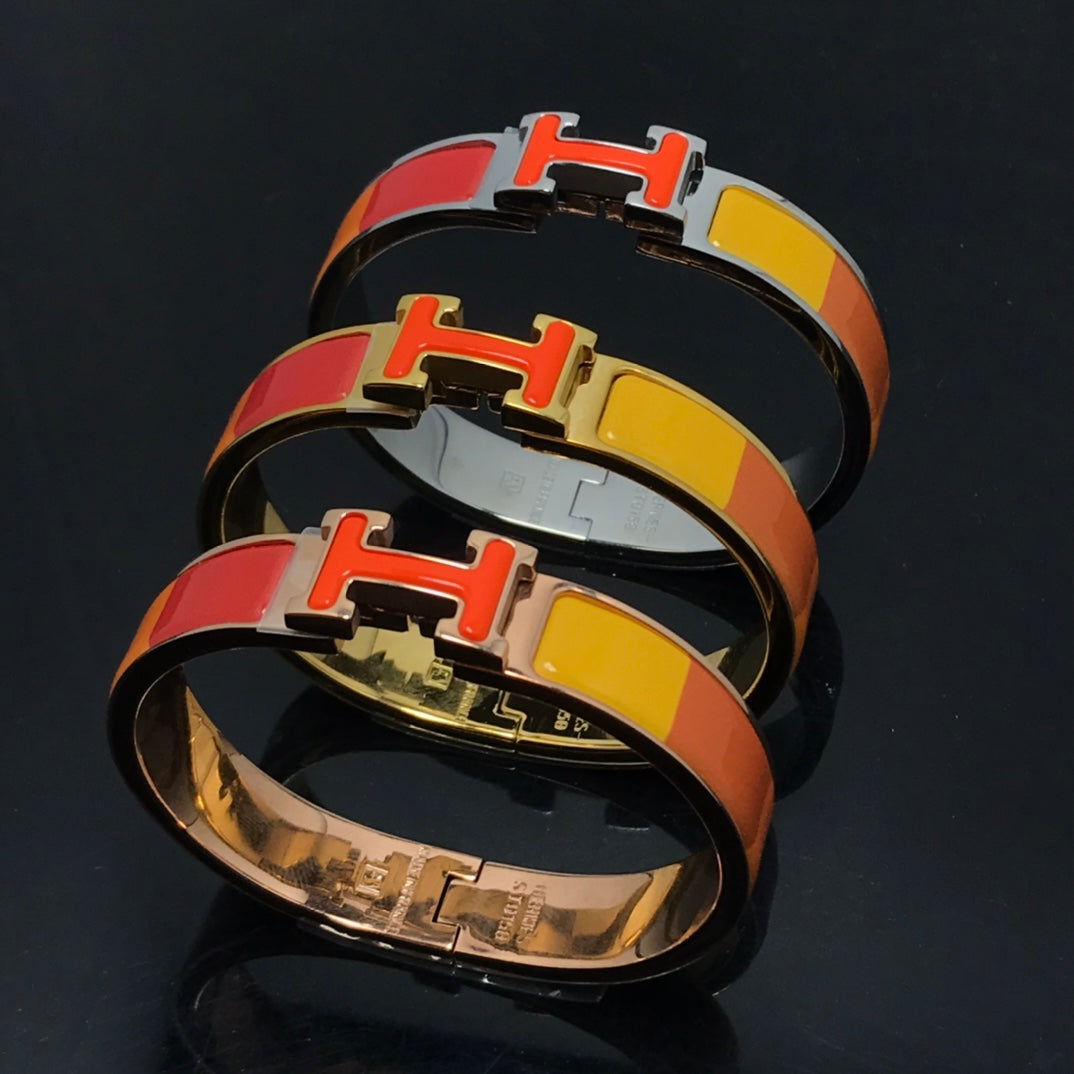 [Noble Aura jewelry]H BRACELET ORANGE RAINBOW CERAMIC