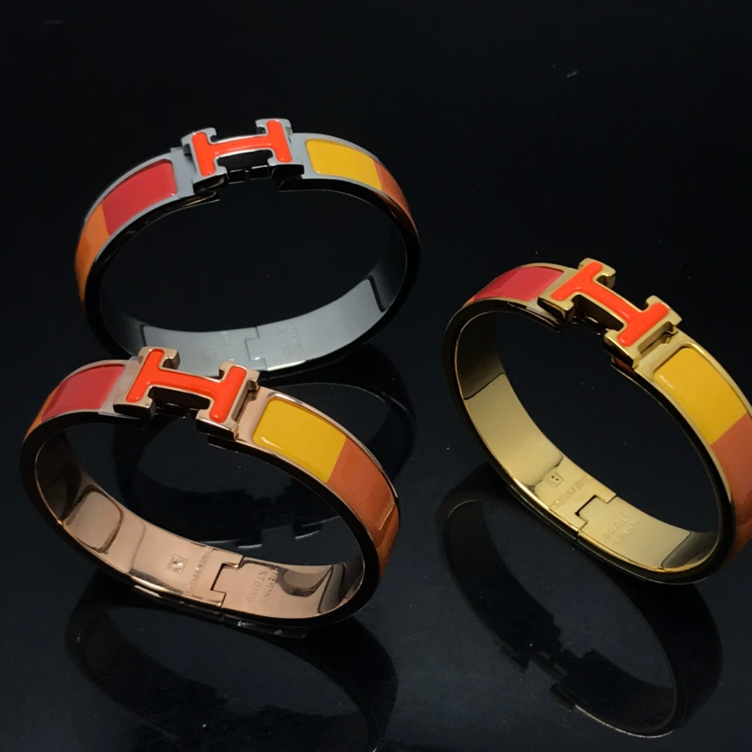 [Noble Aura jewelry]H BRACELET ORANGE RAINBOW CERAMIC