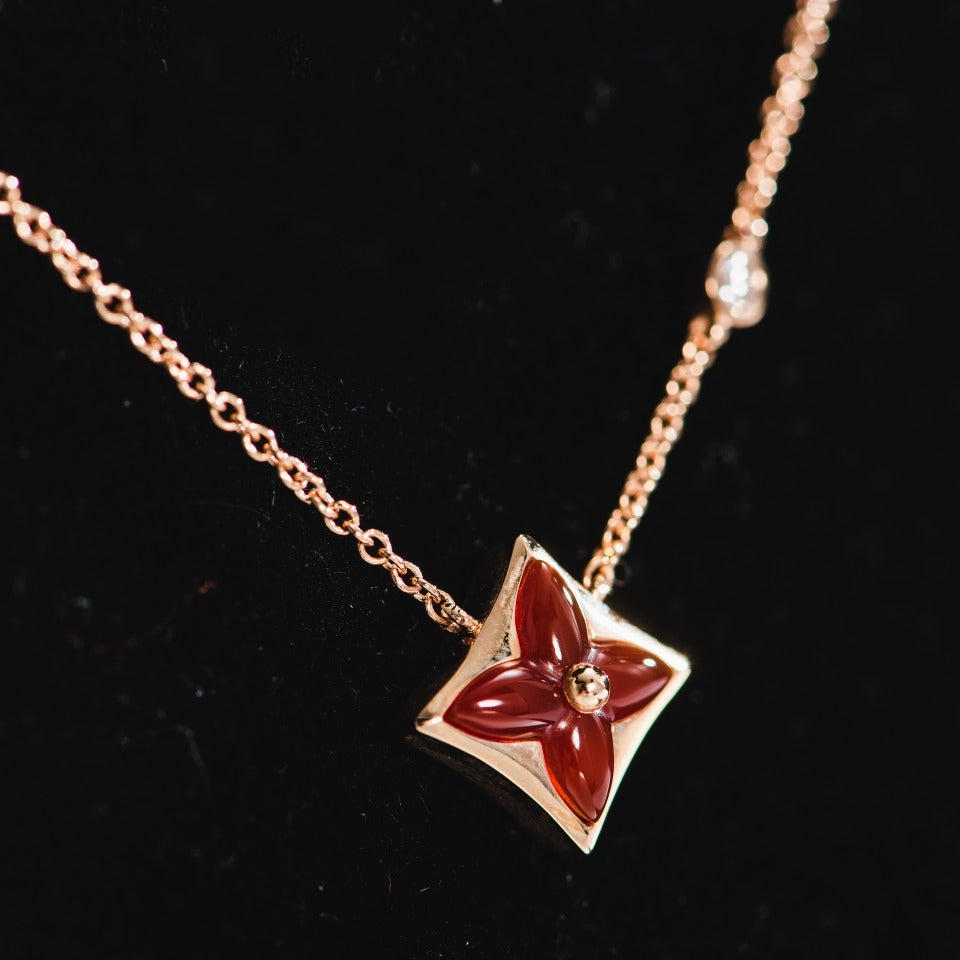 [Noble Aura jewelry]STAR NECKLACE PINK GOLD 1 DIAMOND