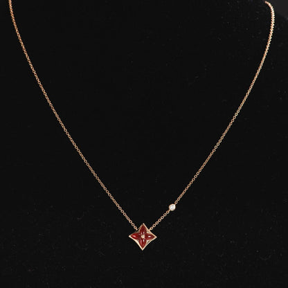 [Noble Aura jewelry]STAR NECKLACE PINK GOLD 1 DIAMOND