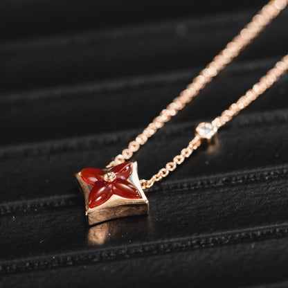 [Noble Aura jewelry]STAR NECKLACE PINK GOLD 1 DIAMOND
