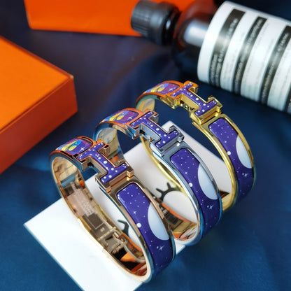 [Noble Aura jewelry]H STAR AND MOON BRACELET 12MM