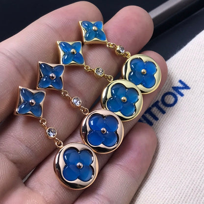 [Noble Aura jewelry]STAR AND SUN AGATE DIAMOND EARRINGS