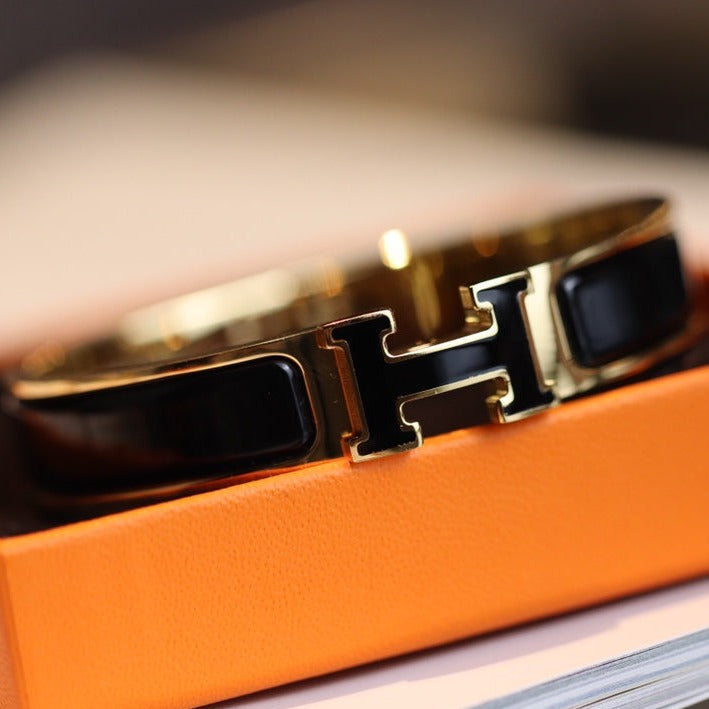 [Noble Aura jewelry]H BRACELET 12MM GOLD