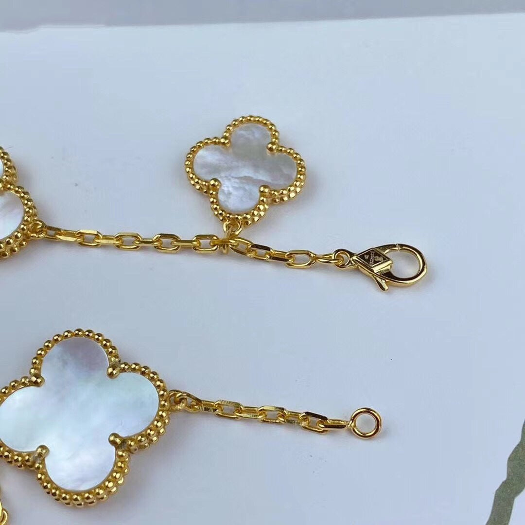 [Noble Aura jewelry]MAGIC CLOVER MOP GOLD BRACELET 5 MOTIFS