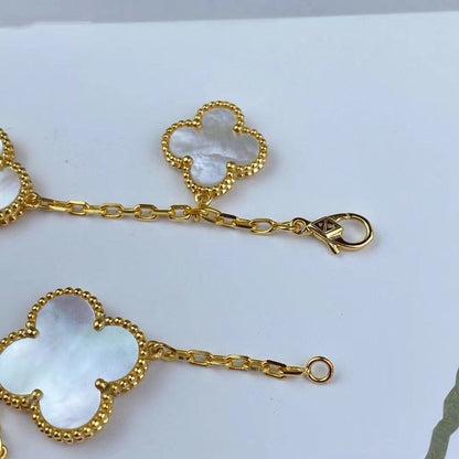 [Noble Aura jewelry]MAGIC CLOVER MOP GOLD BRACELET 5 MOTIFS