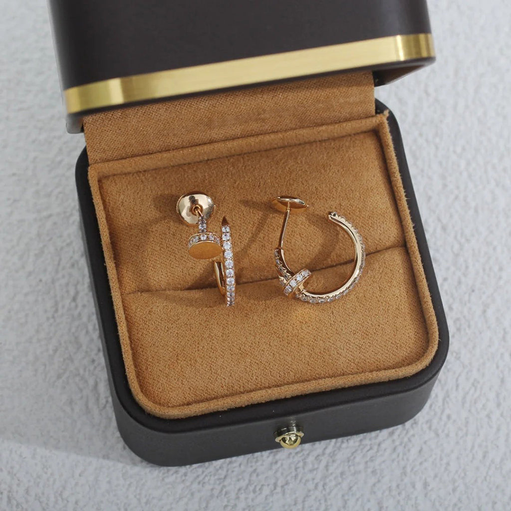 [Noble Aura jewelry]JUSTE FULL DIAMOND SMALL EARRINGS