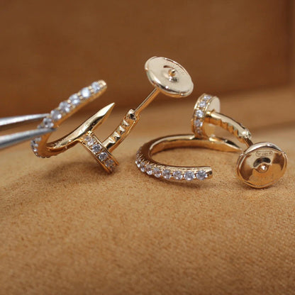 [Noble Aura jewelry]JUSTE FULL DIAMOND SMALL EARRINGS