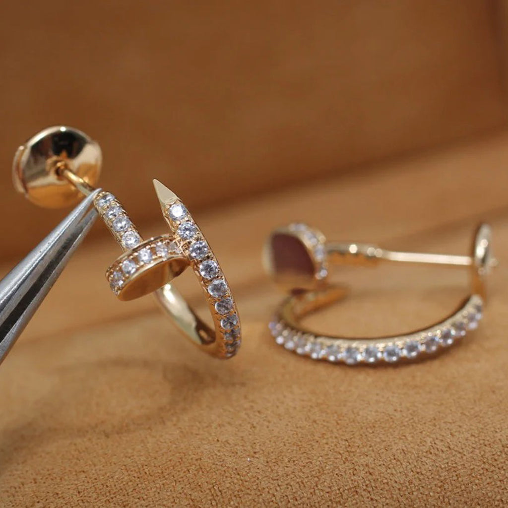 [Noble Aura jewelry]JUSTE FULL DIAMOND SMALL EARRINGS