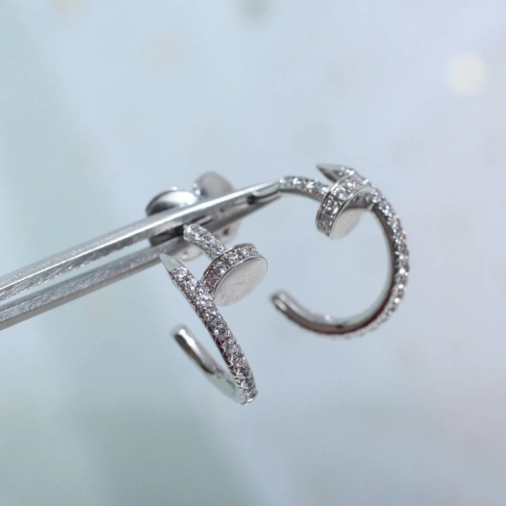 [Noble Aura jewelry]JUSTE FULL DIAMOND SMALL EARRINGS