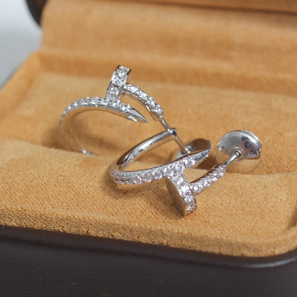 [Noble Aura jewelry]JUSTE FULL DIAMOND SMALL EARRINGS