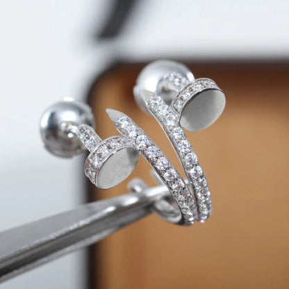 [Noble Aura jewelry]JUSTE FULL DIAMOND SMALL EARRINGS