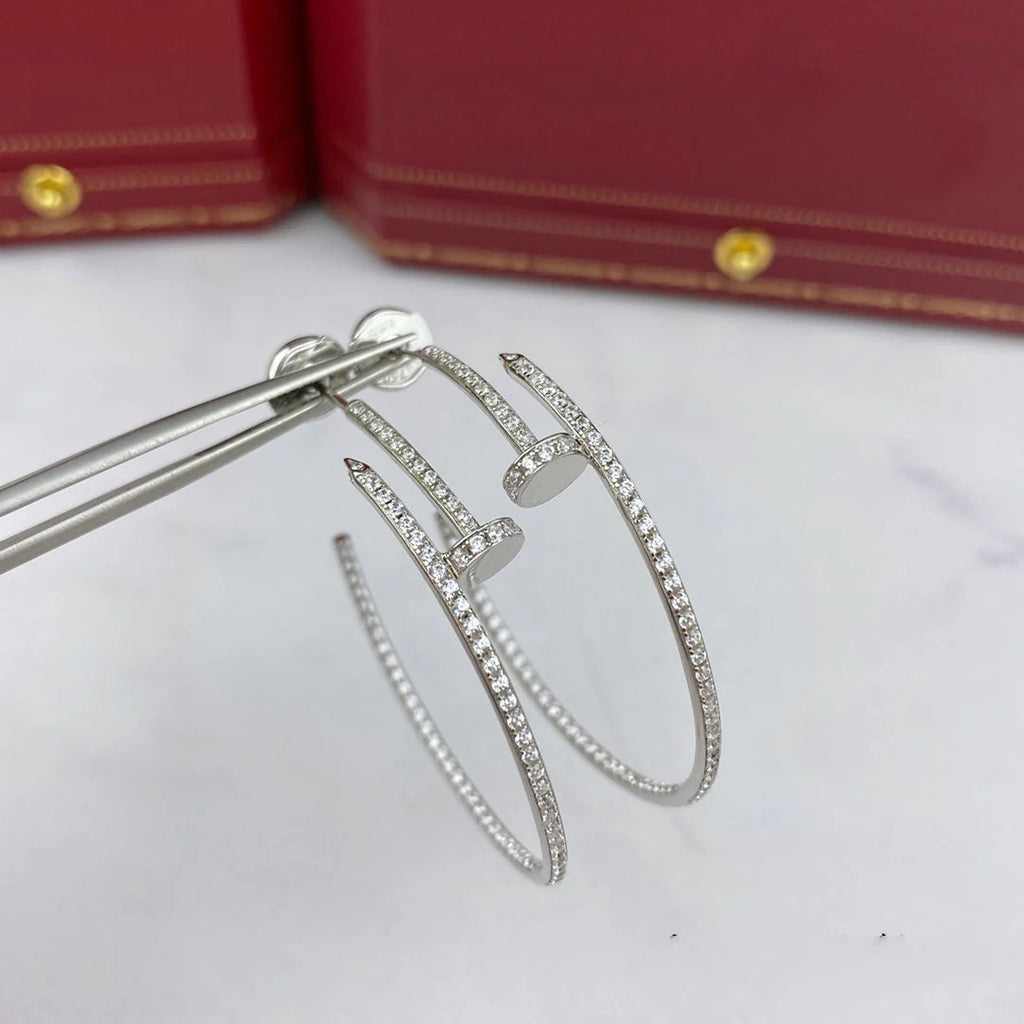 [Noble Aura jewelry]JUSTE FULL DIAMOND LARGE EARRINGS