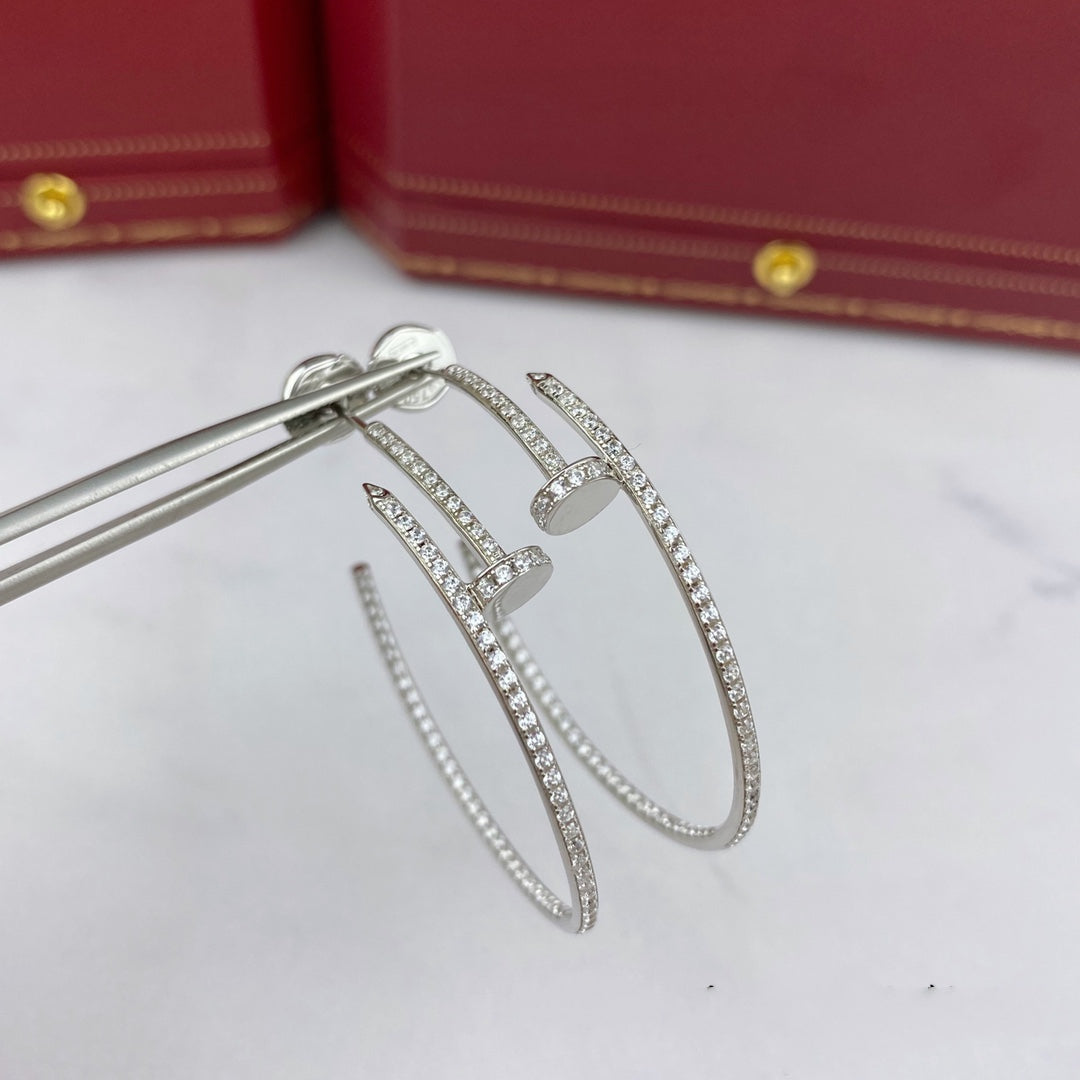 [Noble Aura jewelry]JUSTE EARRINGS FULL DIAMONDS 1.8MM