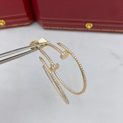 [Noble Aura jewelry]JUSTE FULL DIAMOND LARGE EARRINGS