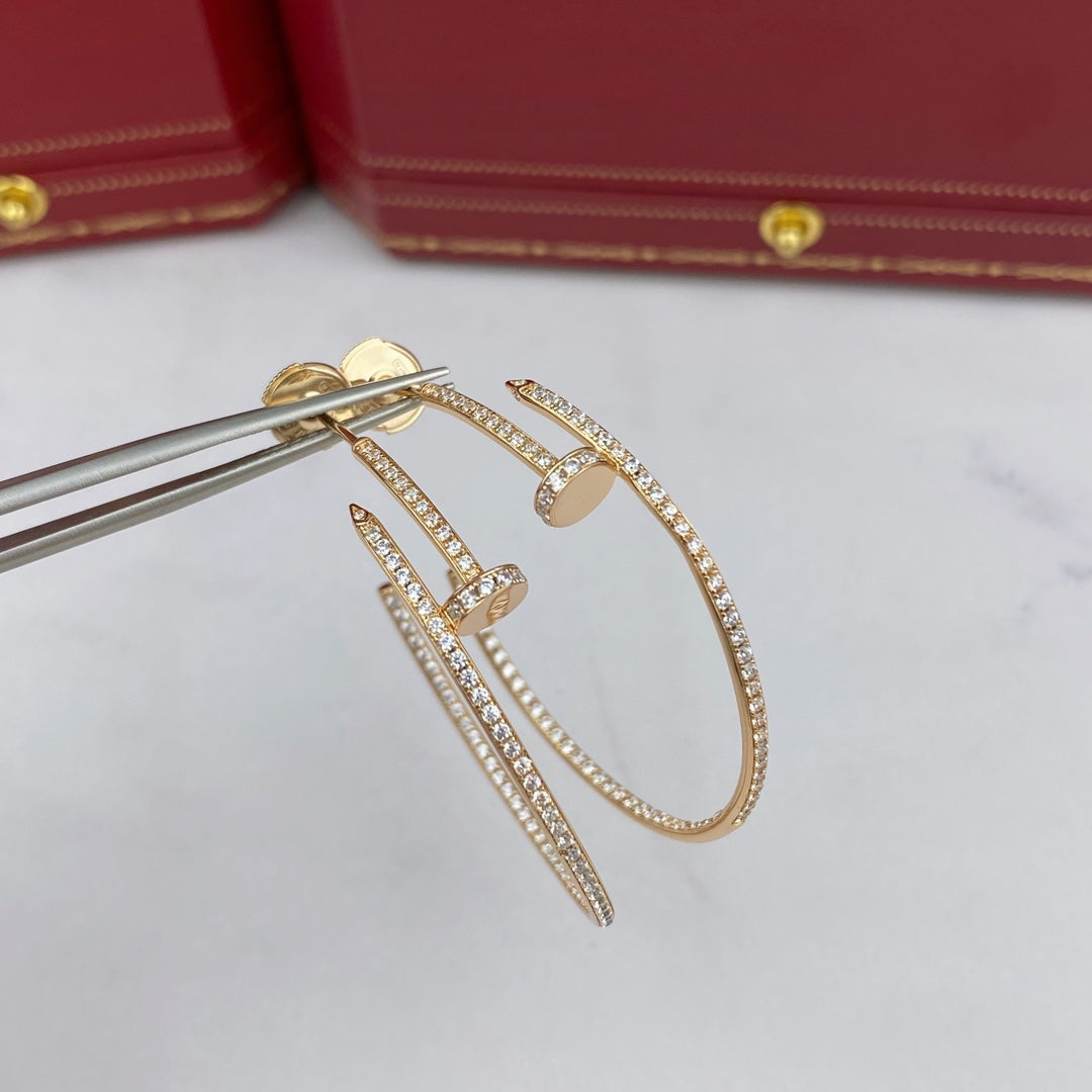 [Noble Aura jewelry]JUSTE EARRINGS FULL DIAMONDS 1.8MM