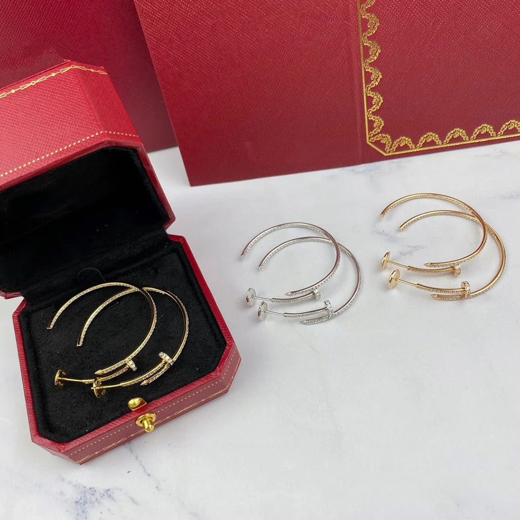 [Noble Aura jewelry]JUSTE FULL DIAMOND LARGE EARRINGS