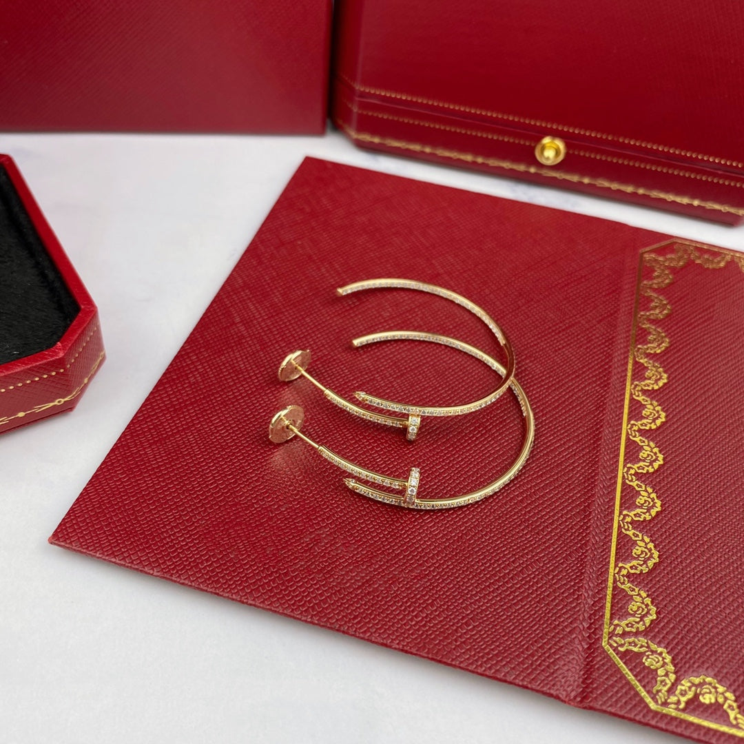 [Noble Aura jewelry]JUSTE EARRINGS FULL DIAMONDS 1.8MM