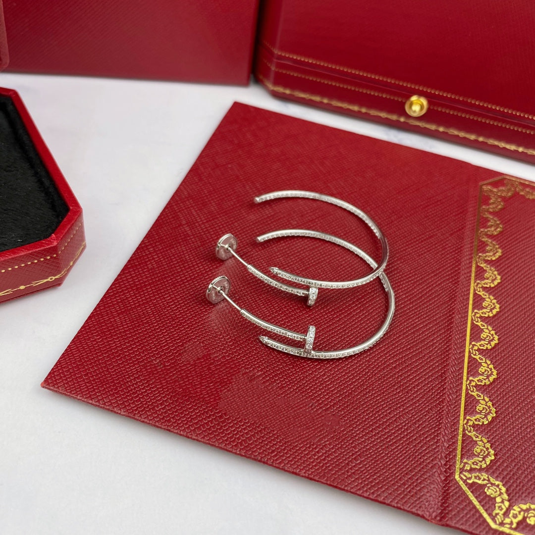 [Noble Aura jewelry]JUSTE EARRINGS FULL DIAMONDS 1.8MM