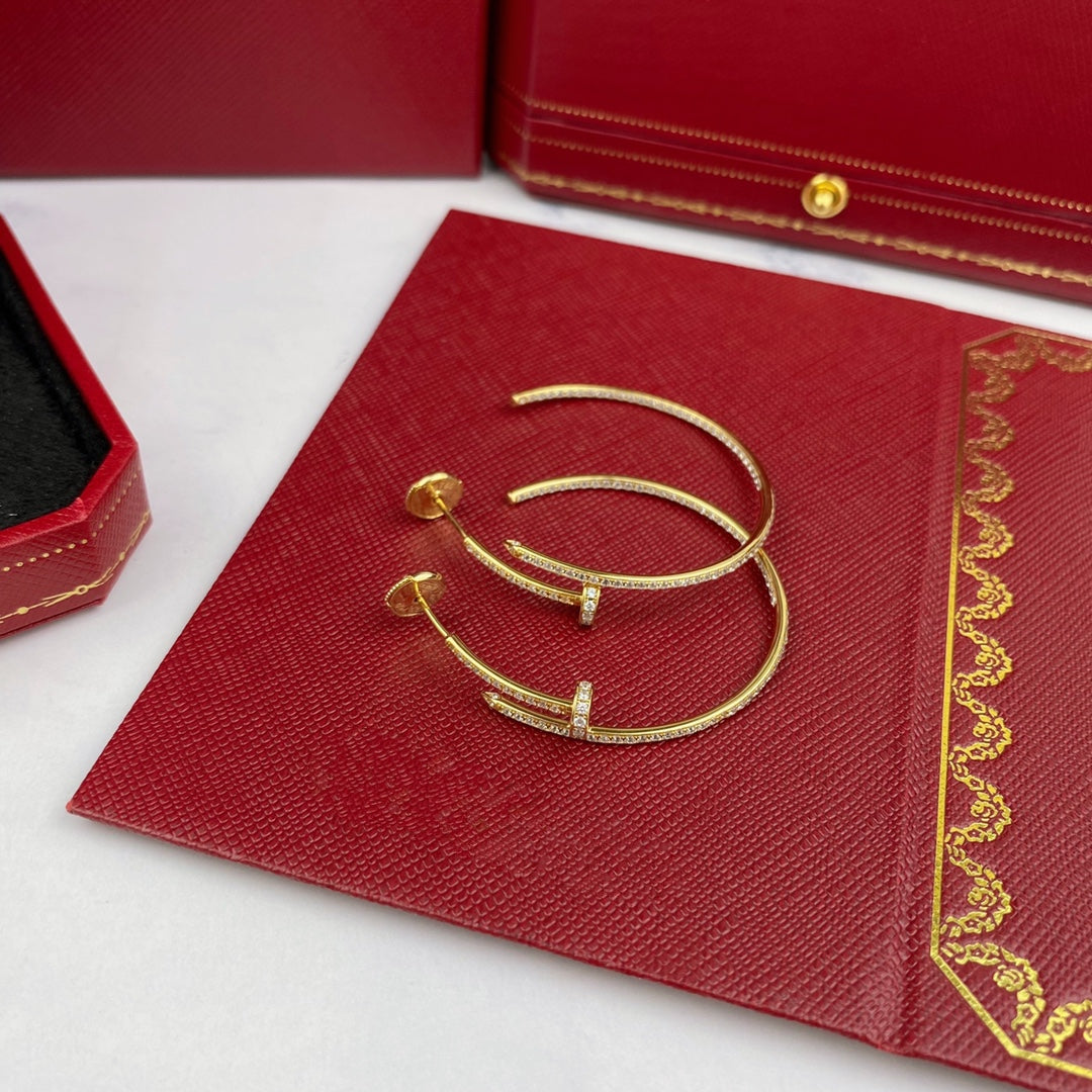 [Noble Aura jewelry]JUSTE EARRINGS FULL DIAMONDS 1.8MM