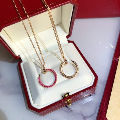 [Noble Aura jewelry]JUSTE NECKLACE RED FULL DIAMONDS
