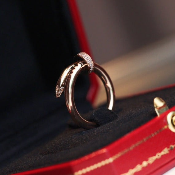 [Noble Aura jewelry]JUSTE RING 2.65MM PINK GOLD DIAMOND