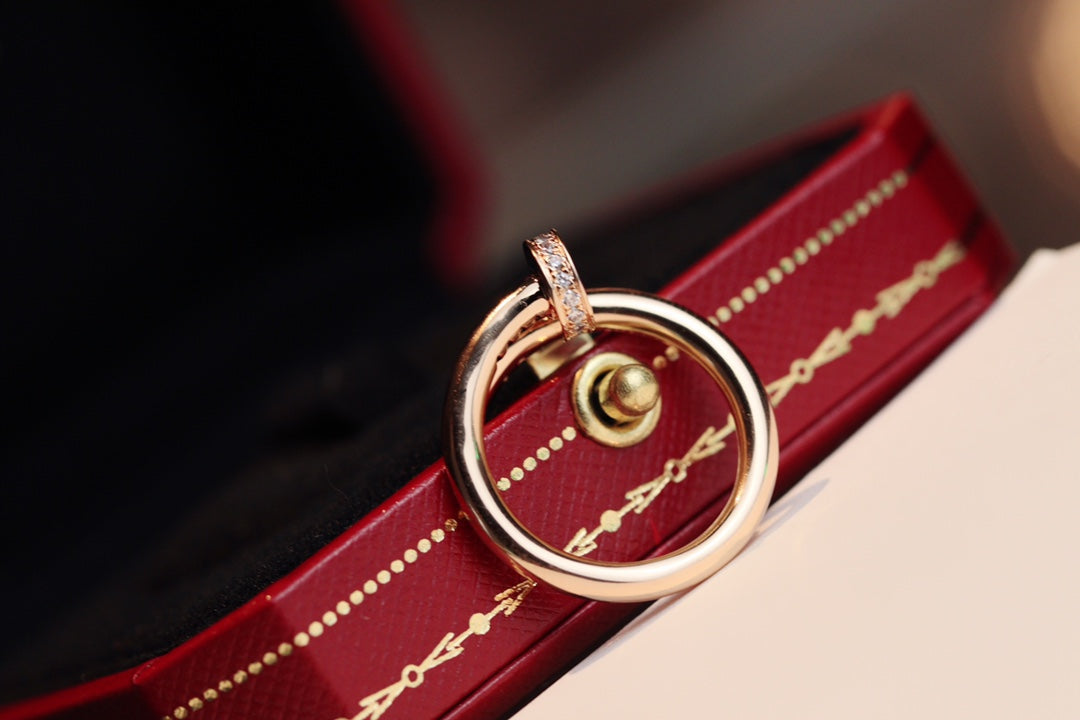 [Noble Aura jewelry]JUSTE RING 2.65MM PINK GOLD DIAMOND