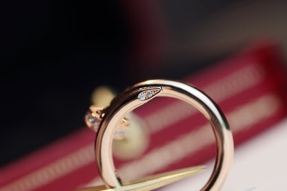 [Noble Aura jewelry]JUSTE RING 2.65MM PINK GOLD DIAMOND