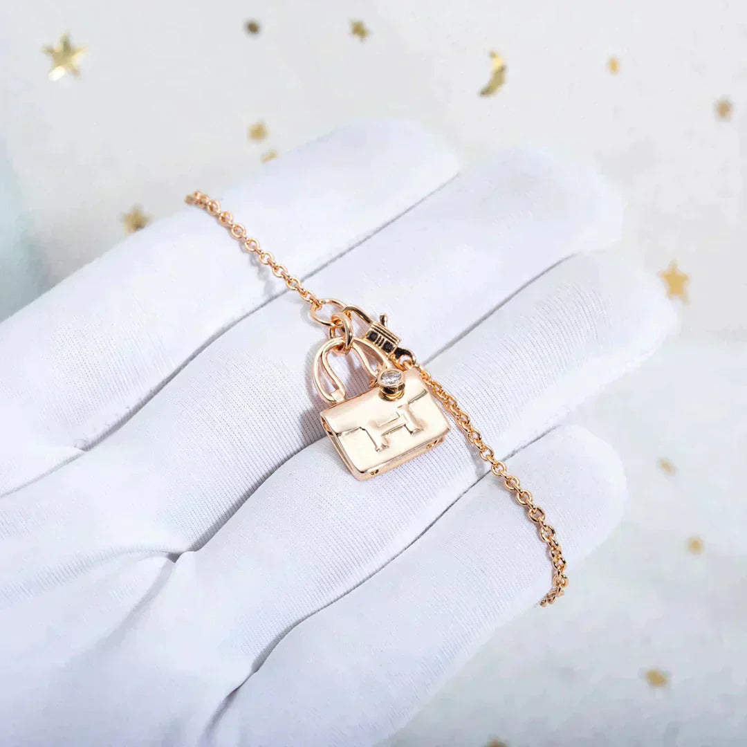 [Noble Aura jewelry]AMULETTE PEDANT ROSE GOLD NECKLACE