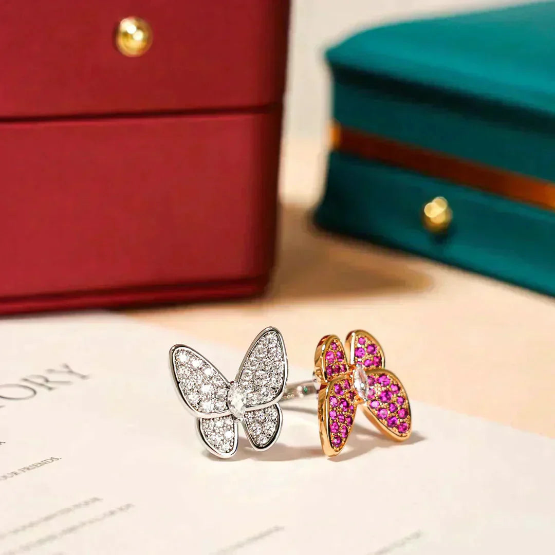 [Noble Aura jewelry]TWIN BUTTERFLY DIAMOND RING