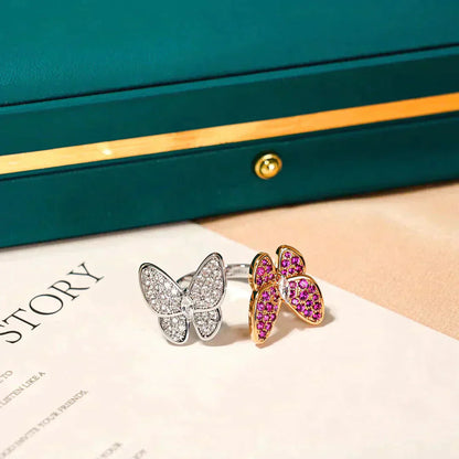 [Noble Aura jewelry]TWIN BUTTERFLY DIAMOND RING