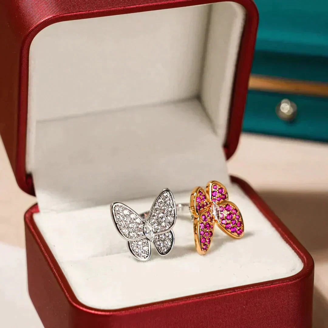 [Noble Aura jewelry]TWIN BUTTERFLY DIAMOND RING