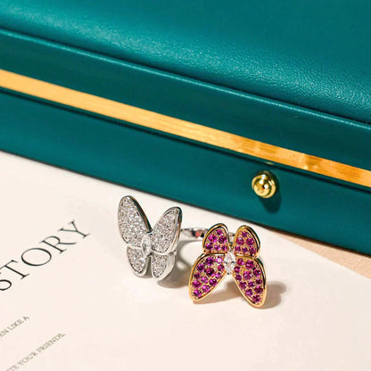 [Noble Aura jewelry]TWIN BUTTERFLY DIAMOND RING