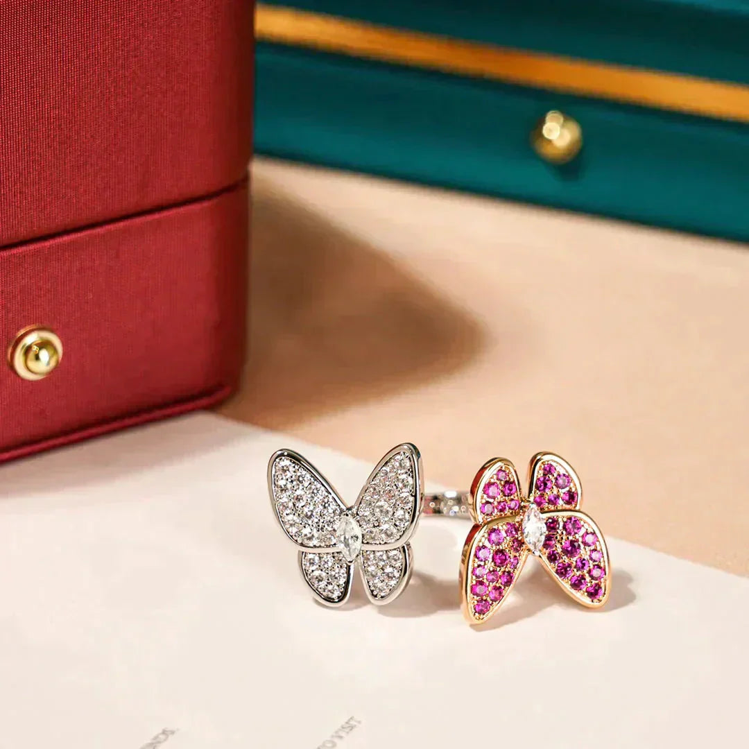 [Noble Aura jewelry]TWIN BUTTERFLY DIAMOND RING