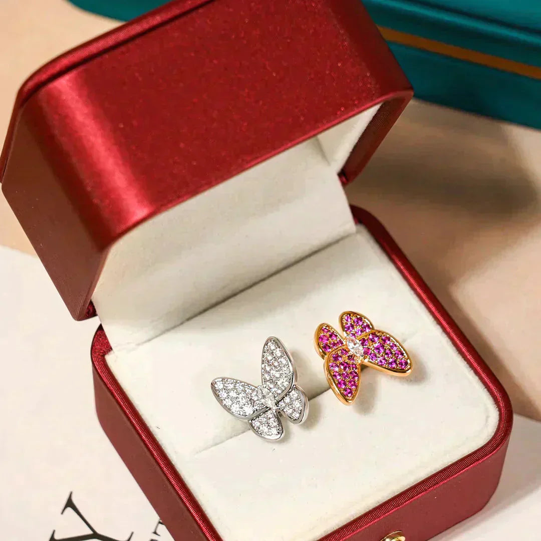 [Noble Aura jewelry]TWIN BUTTERFLY DIAMOND RING