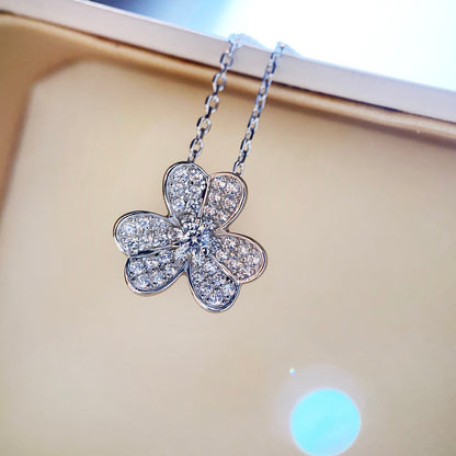 [Noble Aura jewelry]CLOVER DIAMOND NECKLACE SILVER