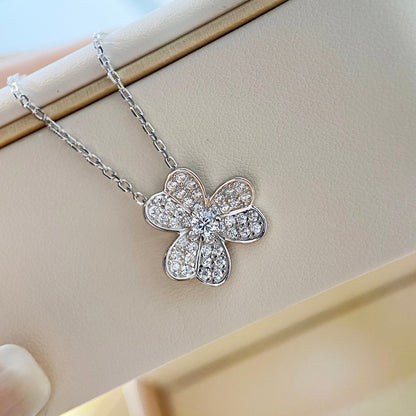 [Noble Aura jewelry]CLOVER DIAMOND NECKLACE SILVER