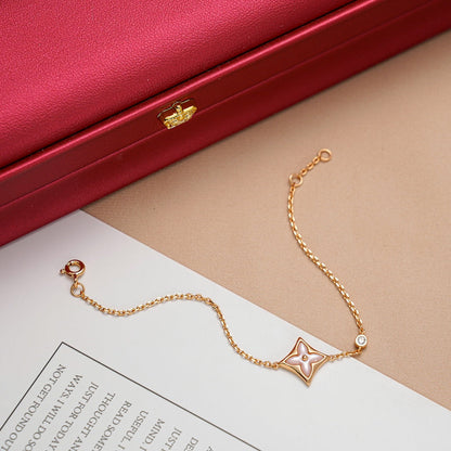 [Noble Aura jewelry]STAR 1 DIAMOND PINK GOLD BRACELET