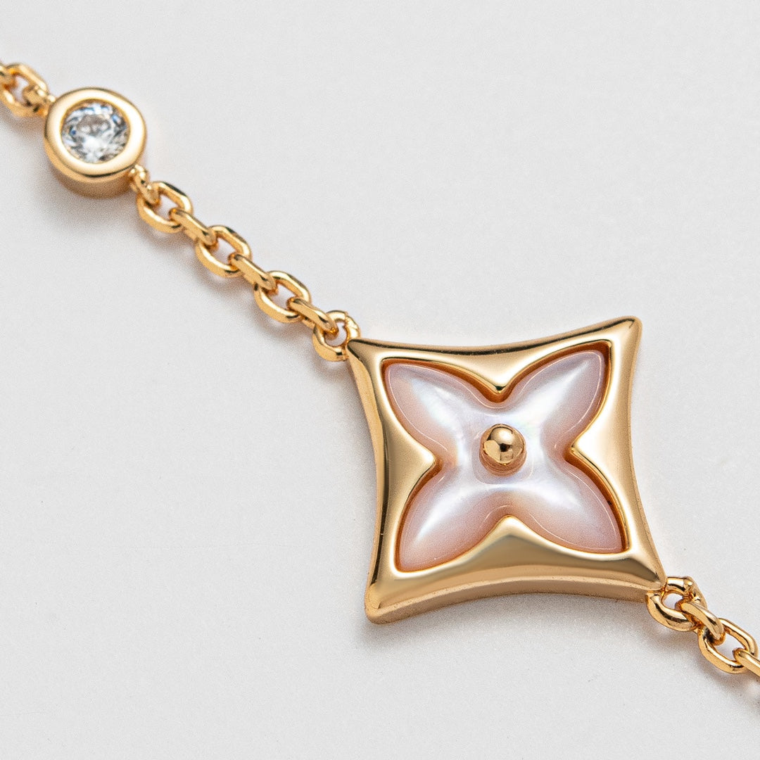 [Noble Aura jewelry]STAR 1 DIAMOND PINK GOLD BRACELET