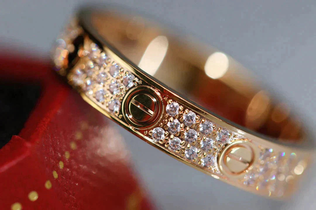 [Noble Aura jewelry]LOVE RING 3.6MM DIAMOND PAVED