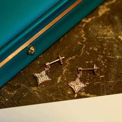[Noble Aura jewelry]STAR DIAMONDS EARRINGS GOLD