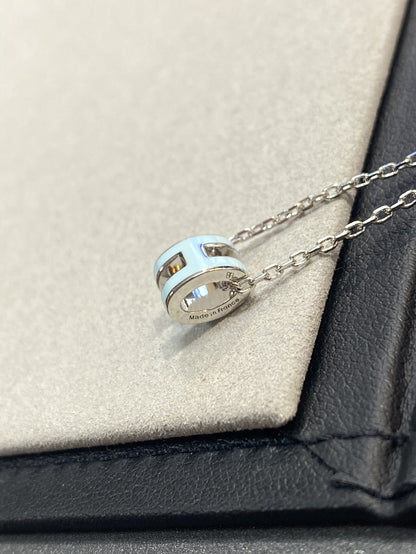 [Noble Aura jewelry]POP H LIGHT BLUE NECKLACE
