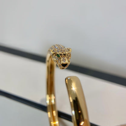 [Noble Aura jewelry]PANTHERE GOLD DIAMOND OPEN BRACELET
