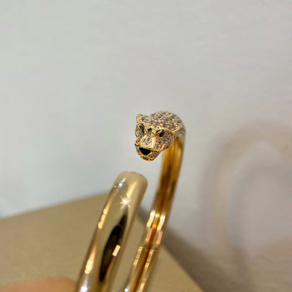 [Noble Aura jewelry]PANTHERE GOLD DIAMOND OPEN BRACELET